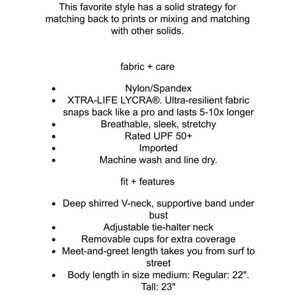 Athleta Shirrendipity Halter Tankini Top - Size XS - Picture 2 of 6